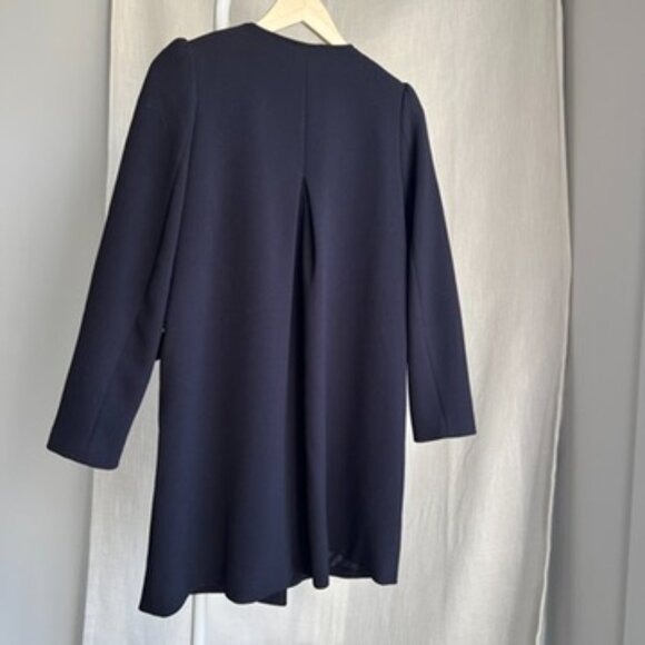 Black Coat with Gold Zipper Details - Picture 3 of 4